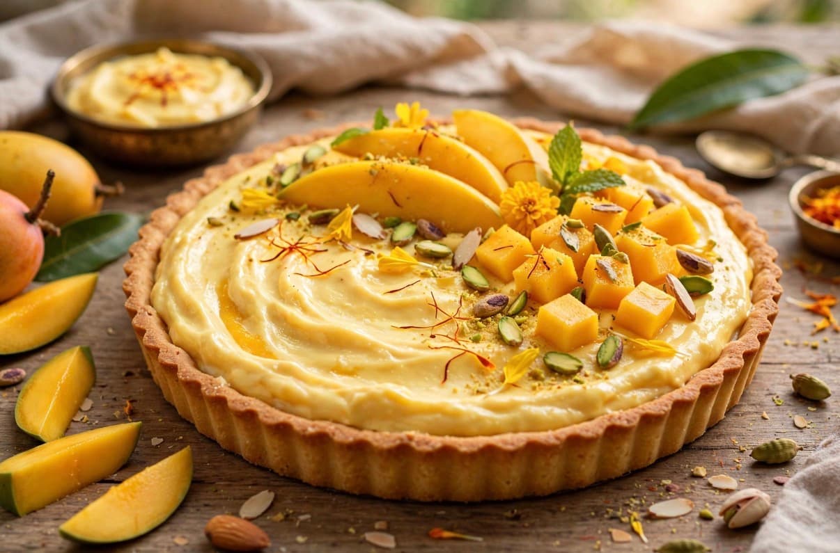Mango Shrikhand Tart
