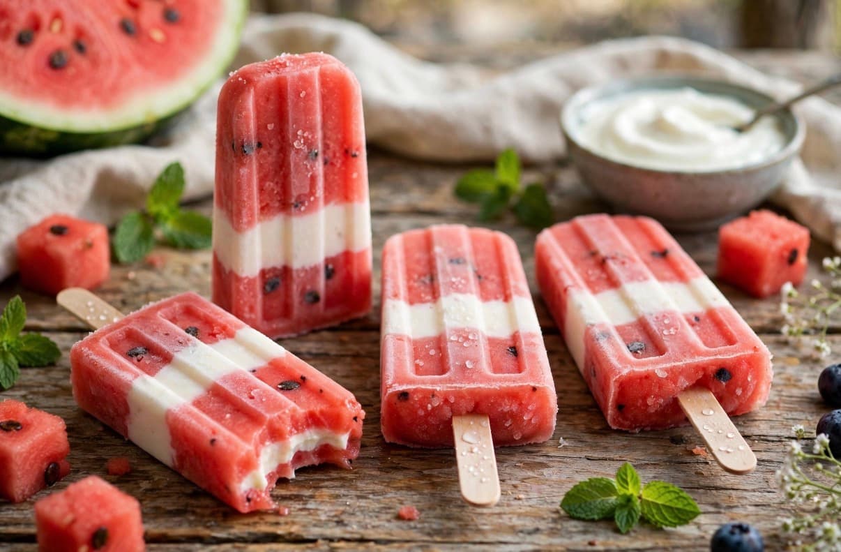 Watermelon Yoghurt Pops