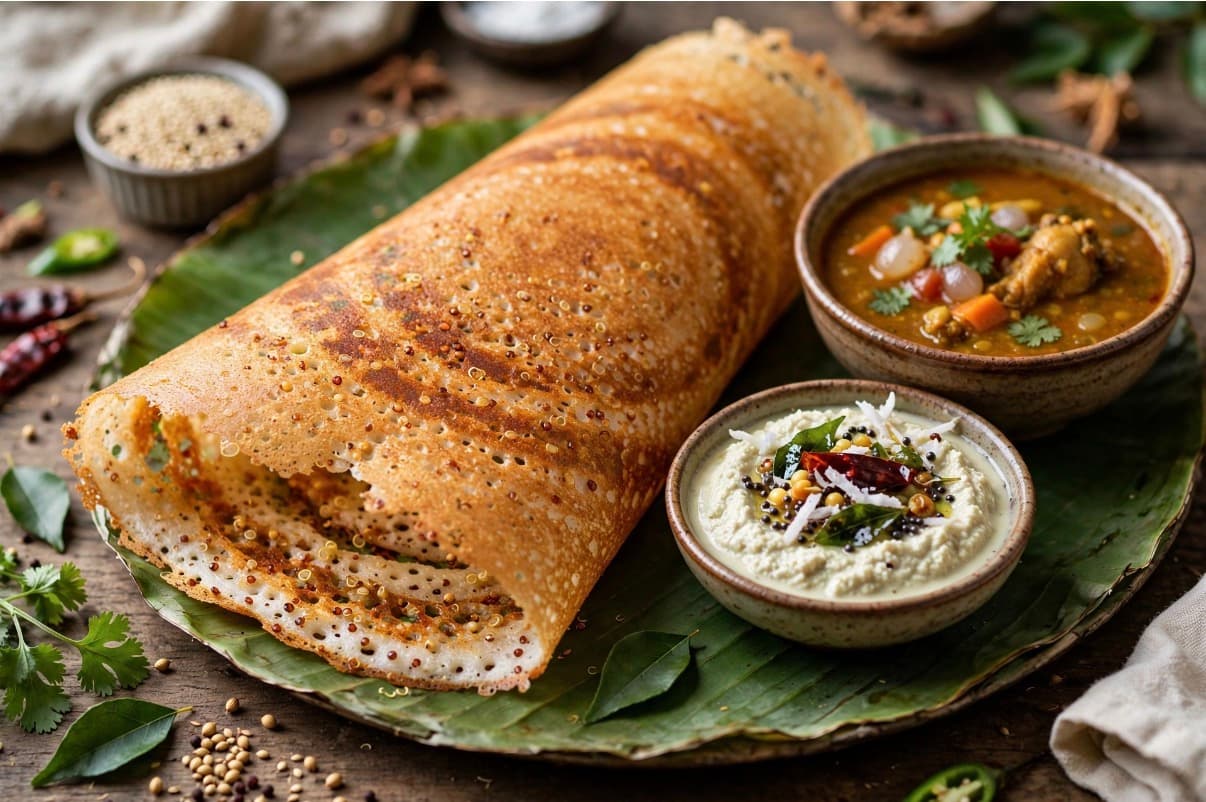 Quinoa Amaranth Dosa