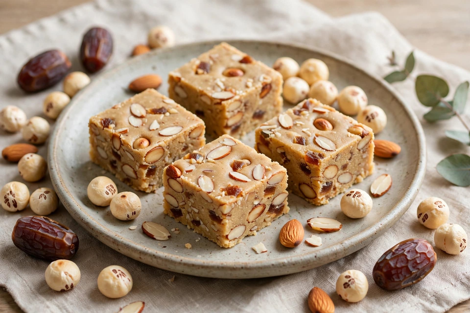 Roasted Makhana, Date & Almond Burfi (Dates)