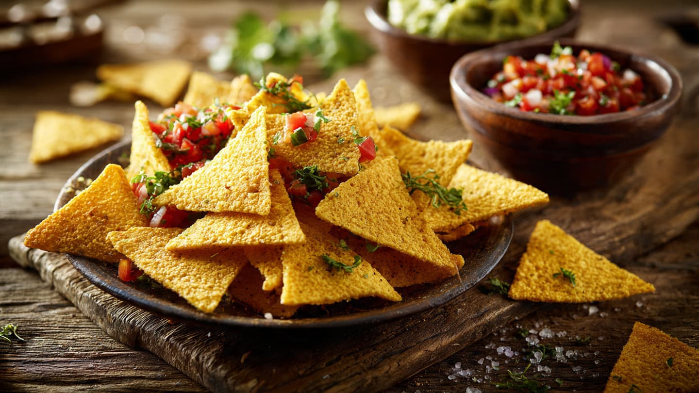 Amaranth rice flour nachos